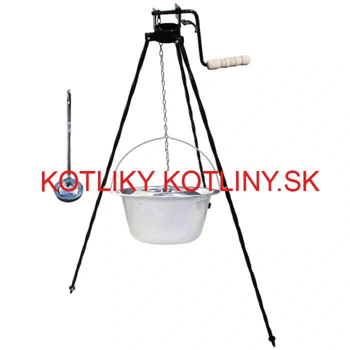 Antikorový kotlík 20 L (0,8 mm) + pokrievka + stojan s kladkou VAR