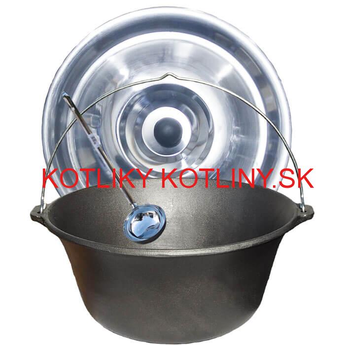 Liatinový kotlík 22 L + antikorová pokrievka