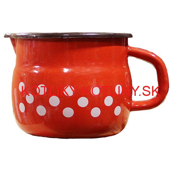 Smaltovaný hrnček s výlevkou 1 L
