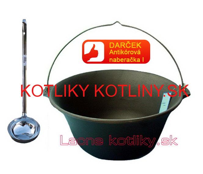 Kotlík liatinový 16 L + antikórová naberačka