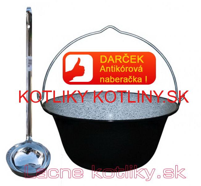 Smaltovaný kotlík 40 L + antikórová naberačka